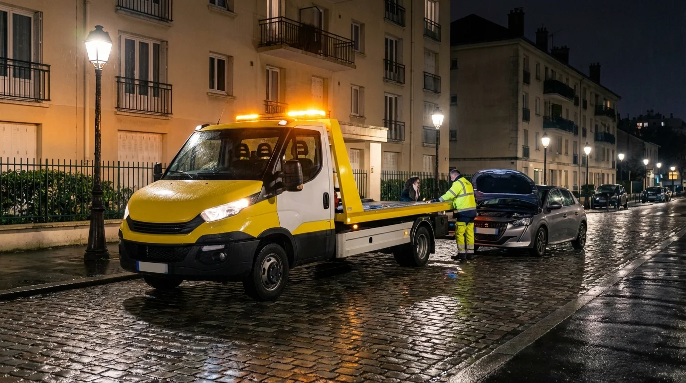 Intervention de dépannage auto nuit à Romainville par Fast Depann