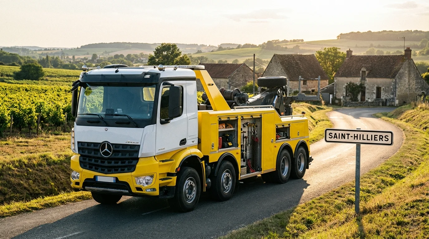 Dépanneuse Fast Depann en intervention à Saint-Hilliers 77160