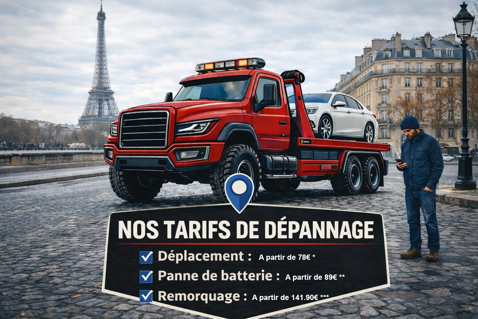 Nos tarifs de dépannage auto Fast Depann