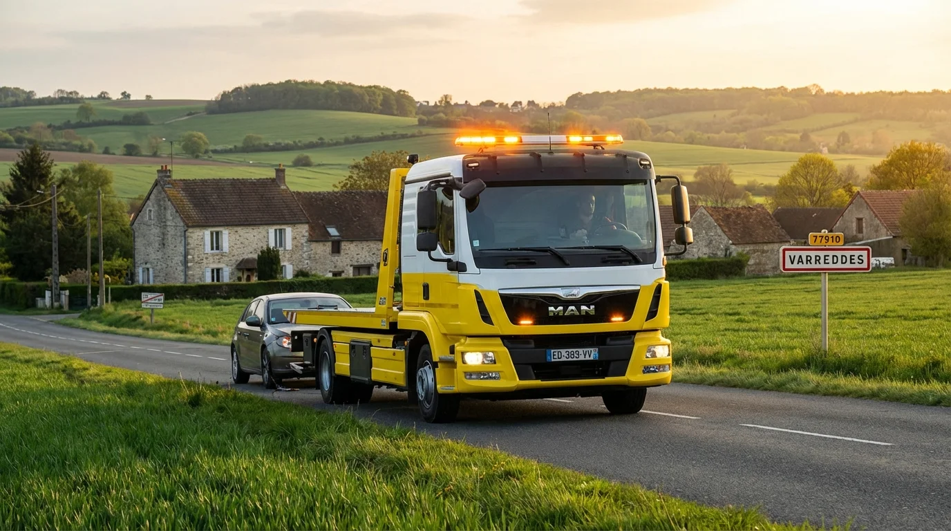 Dépanneuse Fast Depann intervenant pour un remorquage auto à Varreddes 77910